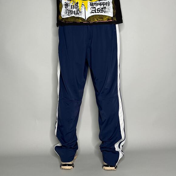 Vintage Y2K Nike Sweatpants Mens XL Baggy Wide Leg Navy Blue White Polyester - Picture 3 of 4